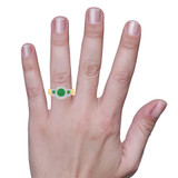 Photo of Kalina 1 1/3 Carat T.W. Cushion Solitaire Bridal Set 10K Yellow Gold [BR2136Y-C000] [HT]