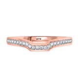 Photo of Bryony 1 3/8 Carat T.W. Emerald and Diamond Matching Bridal Ring Set 14K Rose Gold [BT2137RL]