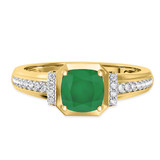 Photo of Bryony 1 1/3 Carat T.W. Emerald and diamond Engagement Ring 14K Yellow Gold [BT2137YE-C000]