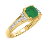 Photo of Bryony 1 1/3 Carat T.W. Emerald and diamond Engagement Ring 14K Yellow Gold [BT2137YE-C000]