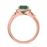 Photo of Erica 1 7/8 CT. T.W. Emerald and Diamond Matching Bridal Ring Set 14K Rose Gold [BT2140RE-C000]