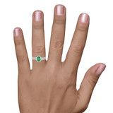 Photo of Chrisoula 7/8 Carat T.W. Emerald and diamond Engagement Ring 14K White Gold [BT2152WE-C000] [HT-2]