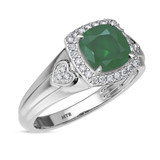 Photo of Erica 1 7/8 Carat T.W. Emerald and Diamond Matching Bridal Ring Set 14K White Gold [BT2140WE-C000]