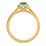 Photo of Chrisoula 1 CT. T.W. Emerald and Diamond Trio Matching Wedding Ring Set 10K Yellow Gold [BT2152YE-C000]