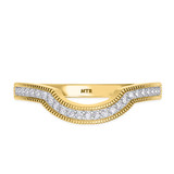 Photo of Kassia 1/3 Carat T.W. Emerald and Diamond Matching Wedding Band Set 14K Yellow Gold [BT2155YL]
