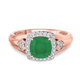 Photo of Erica 1 3/4 Carat T.W. Emerald and diamond Engagement Ring 14K Rose Gold [BT2140RE-C000]