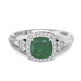Photo of Erica 1 3/4 CT. T.W. Emerald and diamond Engagement Ring 14K White Gold [BT2140WE-C000]