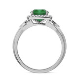 Photo of Erica 1 3/4 CT. T.W. Emerald and diamond Engagement Ring 14K White Gold [BT2140WE-C000]