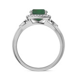 Photo of Erica 1 3/4 CT. T.W. Emerald and diamond Engagement Ring 14K White Gold [BT2140WE-C000]