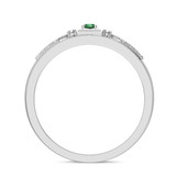 Photo of Kassia 1 1/2 Carat T.W. Emerald and Diamond Trio Matching Wedding Ring Set 10K White Gold [BT2155WM]