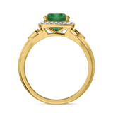 Photo of Erica 1 3/4 Carat T.W. Emerald and diamond Engagement Ring 14K Yellow Gold [BT2140YE-C000]