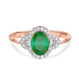 Photo of Holly 1 2/3 CT. T.W. Emerald and diamond Engagement Ring 10K Rose Gold [BT2141RE-C000]