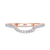 Photo of Evanthe 1/3 Carat T.W. Emerald and Diamond Matching Wedding Band Set 14K Rose Gold [BT2142RL]