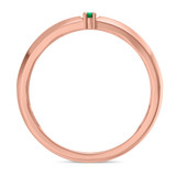 Photo of Chrisoula 1/8 CT. T.W. Emerald and Diamond Matching Wedding Band Set 14K Rose Gold [BT2152RM]