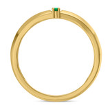 Photo of Chrisoula 1/8 CT. T.W. Emerald and Diamond Matching Wedding Band Set 10K Yellow Gold [BT2152YM]