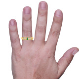 Photo of Chrisoula 1/8 CT. T.W. Emerald and Diamond Matching Wedding Band Set 10K Yellow Gold [BT2152YM] [HT]