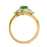 Photo of Holly 1 2/3 Carat T.W. Emerald and diamond Engagement Ring 10K Yellow Gold [BT2141YE-C000]