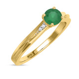 Photo of Irit 7/8 CT. T.W. Emerald and Diamond Matching Bridal Ring Set 14K Yellow Gold [BT2148YE-C000]