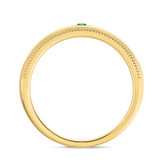 Photo of Kalina 1/7 CT. T.W. Emerald and Diamond Mens Wedding Band 10K Yellow Gold [BT2136YM]