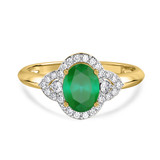 Photo of Holly 1 2/3 Carat T.W. Emerald and diamond Engagement Ring 14K Yellow Gold [BT2141YE-C000]