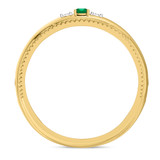 Photo of Magnol 1/4 Carat T.W. Emerald and Diamond Matching Wedding Band Set 10K Yellow Gold [BT2156YM]