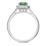 Photo of Delphine 1 1/2 Carat T.W. Emerald and Diamond Trio Matching Wedding Ring Set 14K White Gold [BT2150WE-C000]