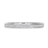 Photo of Delphine 1 1/2 Carat T.W. Emerald and Diamond Trio Matching Wedding Ring Set 14K White Gold [BT2150WL]