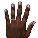 Photo of Magnol 1/6 CT. T.W. Emerald and Diamond Ladies Wedding Band 10K White Gold [BT2156WL] [HT-4]