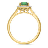 Photo of Delphine 1 3/8 CT. T.W. Emerald and Diamond Matching Bridal Ring Set 10K Yellow Gold [BT2150YE-C000]