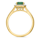 Photo of Delphine 1 3/8 Carat T.W. Emerald and Diamond Matching Bridal Ring Set 14K Yellow Gold [BT2150YE-C000]