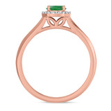 Photo of Chrisoula 7/8 CT. T.W. Emerald and Diamond Matching Bridal Ring Set 14K Rose Gold [BT2152RE-C000]