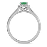 Photo of Chrisoula 7/8 CT. T.W. Emerald and Diamond Matching Bridal Ring Set 10K White Gold [BT2152WE-C000]