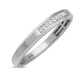 Photo of Chrisoula 7/8 CT. T.W. Emerald and Diamond Matching Bridal Ring Set 10K White Gold [BT2152WL]