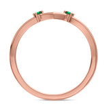 Photo of Clema 1 3/8 Carat T.W. Emerald and Diamond Matching Bridal Ring Set 10K Rose Gold [BT2151RL]