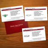 Lone 2 1/3 CT. T.W. Emerald and Diamond Trio Matching Wedding Ring Set 10K White Gold