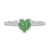 Photo of Manuka 1/5 Carat T.W. Emerald and Diamond Matching Bridal Ring Set 14K White Gold [BT2159WE-C000]