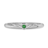 Photo of Neeja 1/20 Carat T.W. Emerald and Diamond Ladies Wedding Band 10K White Gold [BT2158WL]