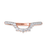 Photo of Kana 2 1/6 CT. T.W. Emerald and Diamond Matching Bridal Ring Set 14K Rose Gold [BT2138RL]