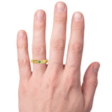 Photo of Abilia 1 1/5 CT. T.W. Emerald and Diamond Trio Matching Wedding Ring Set 14K Yellow Gold [BT2146YM] [HT]