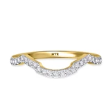 Photo of Lone 2 1/3 Carat T.W. Emerald and Diamond Trio Matching Wedding Ring Set 14K Yellow Gold [BT2139YL]