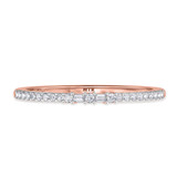 Photo of Lita 1/3 Carat T.W. Emerald and Diamond Matching Wedding Band Set 10K Rose Gold [BT2153RL]