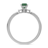 Photo of Hana 2/3 Carat T.W. Emerald and Diamond Matching Bridal Ring Set 10K White Gold [BT2143WE-C000]
