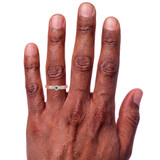 Photo of Lita 1 3/8 CT. T.W. Emerald and Diamond Trio Matching Wedding Ring Set 10K Rose Gold [BT2153RM] [HT-3]