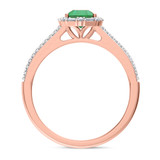 Photo of Lita 1 1/10 Carat T.W. Emerald and diamond Engagement Ring 10K Rose Gold [BT2153RE-C000]