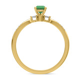 Photo of Hana 2/3 CT. T.W. Emerald and Diamond Matching Bridal Ring Set 14K Yellow Gold [BT2143YE-C000]