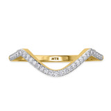 Photo of Liana 1/4 Carat T.W. Emerald and Diamond Matching Wedding Band Set 10K Yellow Gold [BT2154YL]