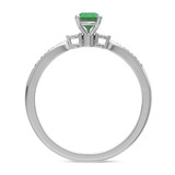 Photo of Hana 7/8 CT. T.W. Emerald and Diamond Trio Matching Wedding Ring Set 14K White Gold [BT2143WE-C000]