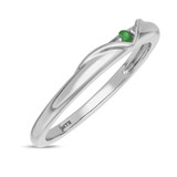 Photo of Neeja 1/6 Carat T.W. Emerald and Diamond Matching Wedding Band Set 10K White Gold [BT2158WL]