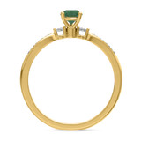 Photo of Hana 1/2 CT. T.W. Emerald and diamond Engagement Ring 14K Yellow Gold [BT2143YE-C000]