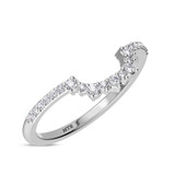 Photo of Kana 2 1/3 CT. T.W. Emerald and Diamond Trio Matching Wedding Ring Set 14K White Gold [BT2138WL]